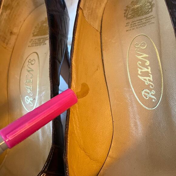 Rayne London $540 Vtg. EVITA Croc Leather Heels sz 9.5 NN (AA) EUC - Picture 13 of 13